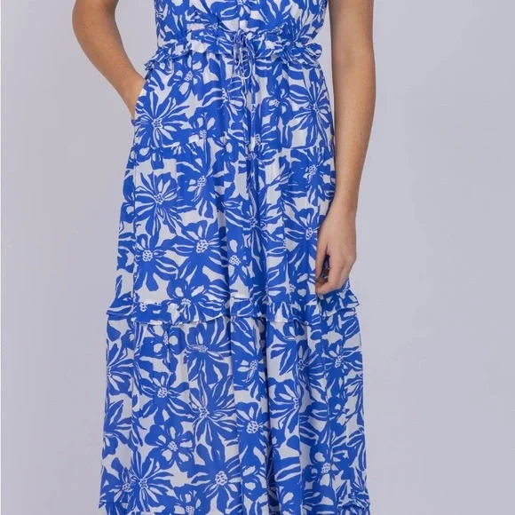 Caballero Collection Hollie Dress in Coastal Blue - Picture 6 of 6